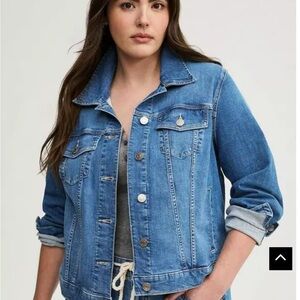 Torrid Classic Blue Stretch Denim Jacket